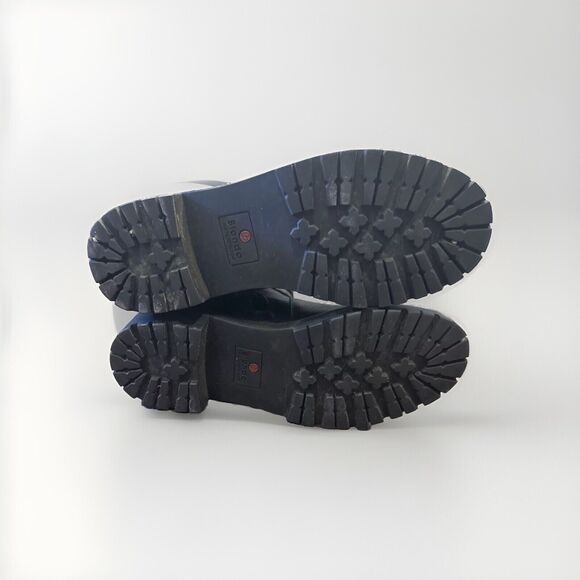 BLONDO Mable Black Leather Moto Double Buckle Waterproof Boots 8.5M - Picture 9 of 11